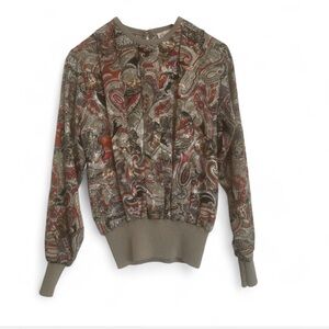 Cat Paisley Print Blouse